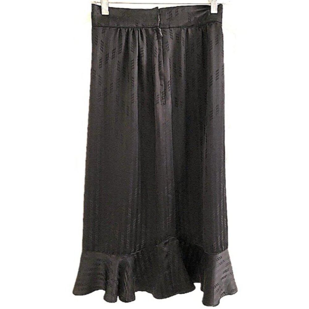 RAFFINÉ Vintage Silhouette Midi-Length Skirt, Silk Blend, Handsewn/Tailored SM